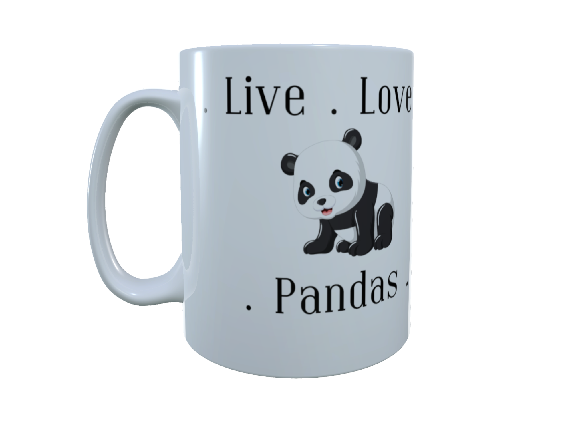 Panda Ceramic Mug - Live.Love.Pandas